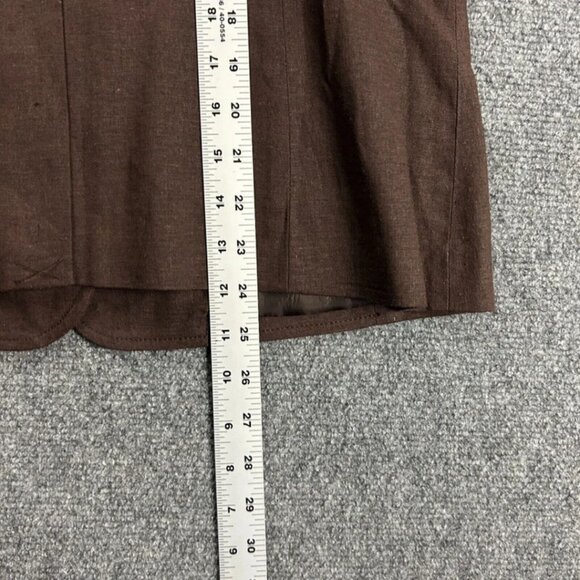 BCBGMaxazria Blazer Womens Medium Brown Jacket Linen Blend Adults - Picture 7 of 10